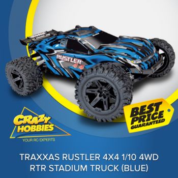 TRAXXAS RUSTLER 4X4 1/10 4WD RTR STADIUM TRUCK (BLUE) *SOLD OUT*