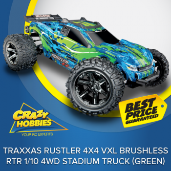 Traxxas Rustler 4X4 VXL Brushless Stadium Truck (Green) RTR *SOLD OUT*