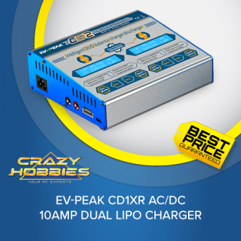 EV-PEAK CD1XR AC/DC 10AMP DUAL LIPO CHARGER *IN STOCK*
